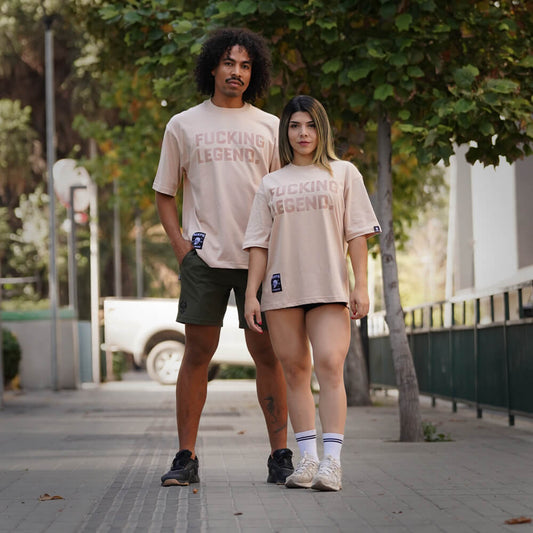 Polera Oversize Premium Fucking Legend - Nut