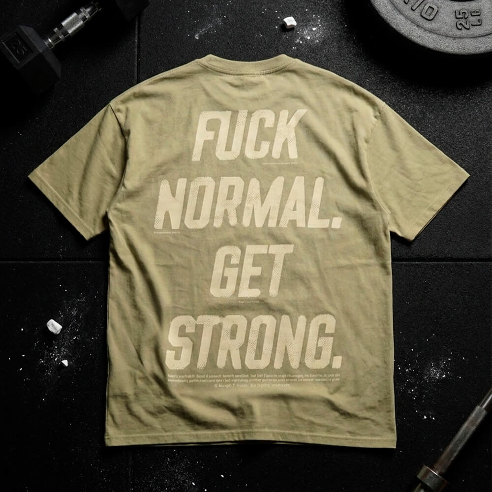 Polera Oversize FUCK NORMAL - Nut