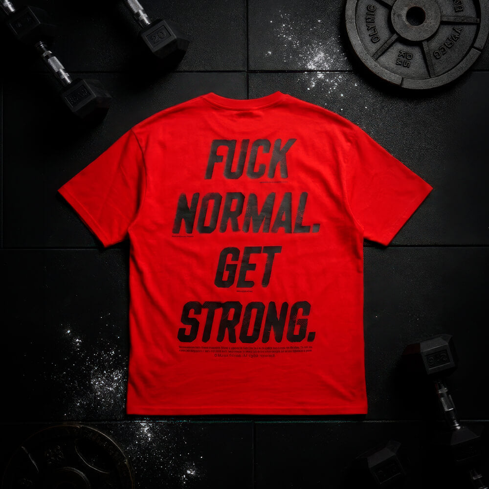 Polera Oversize FUCK NORMAL - Rojo