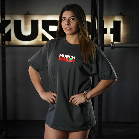 Polera Oversize Murph X Murph - Gris Charcoal