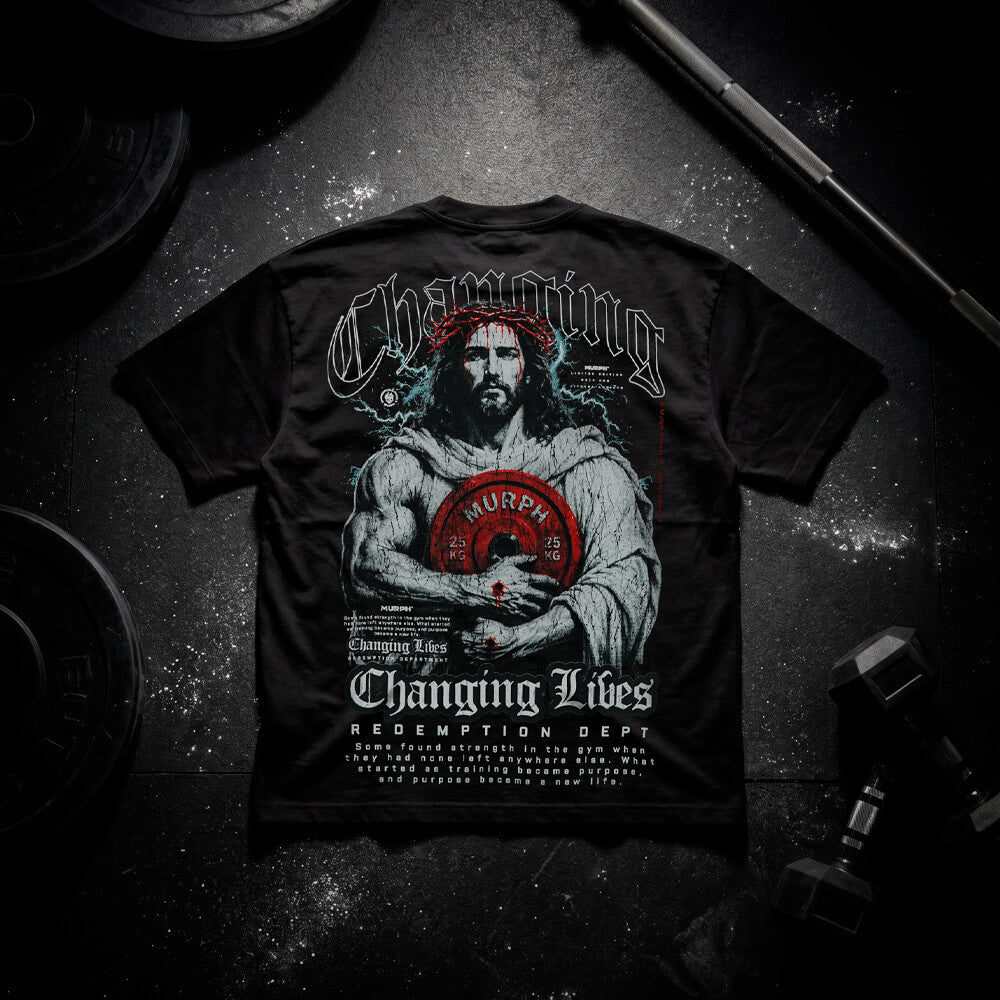 Polera Oversize CHANGING LIVES - Negro
