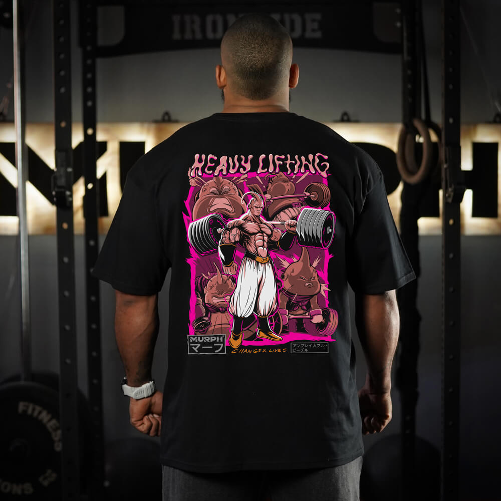 Polera Oversize Heavy Lifting Change Lives - Negro