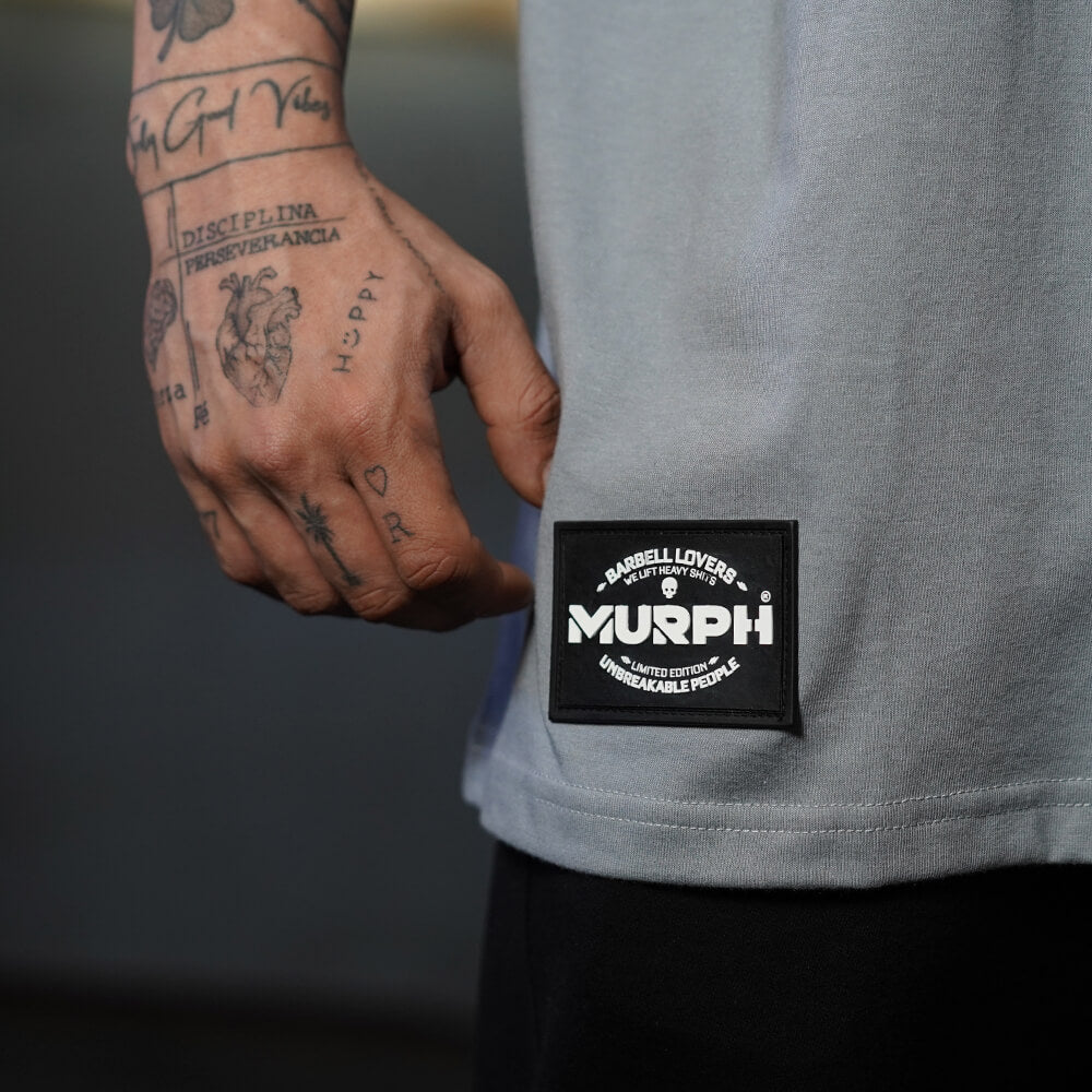 Polera Oversize Premium Barbells Build Respect - Steel