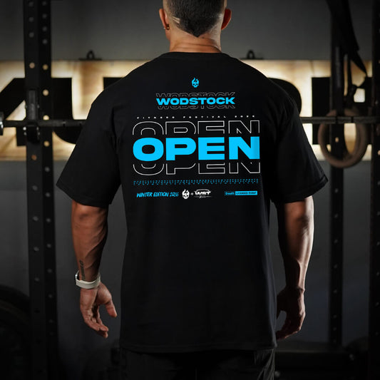 Polera Oversize Open Wodstock - Negro (Preventa)
