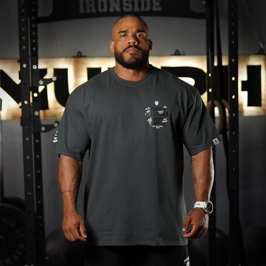 Polera Oversize MUSCLE UPGRADE EVERY OUTFIT - Gris Charcoal