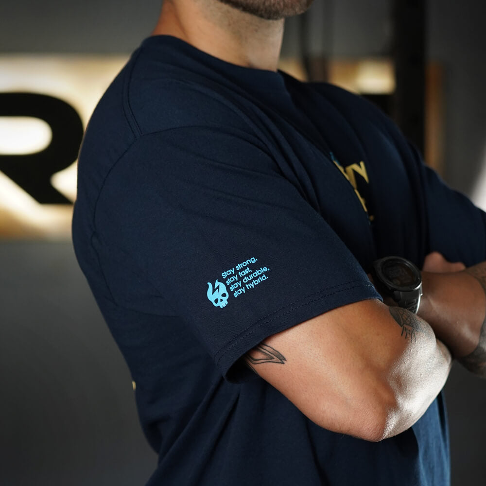 Polera Oversize LIFT HEAVY & RUN FAST - Navy Blue