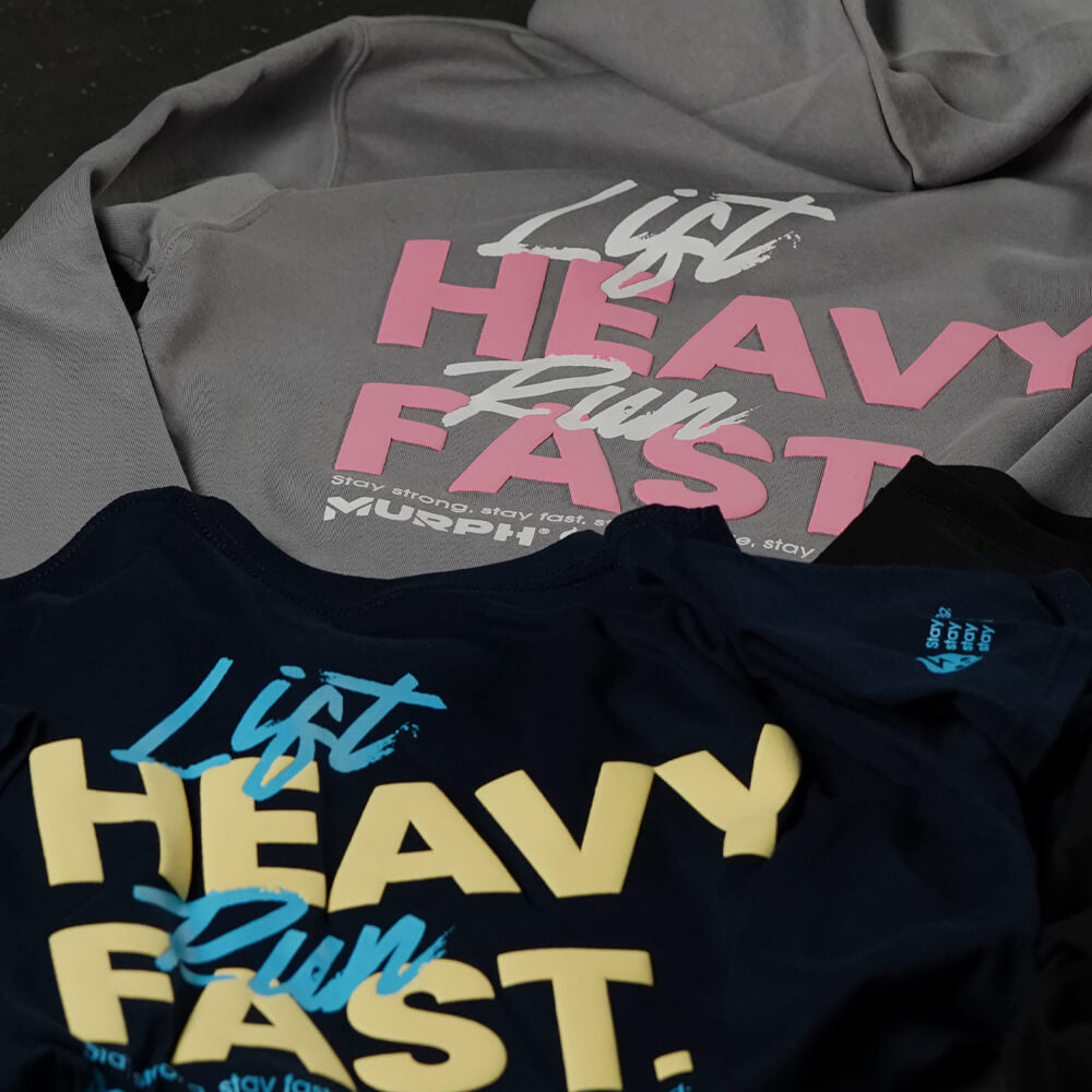 Polera Oversize LIFT HEAVY & RUN FAST - Navy Blue