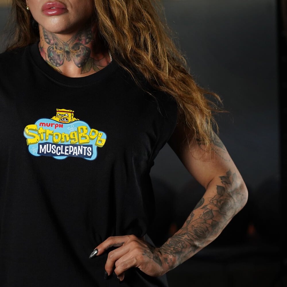 Polera Oversize Sleeveless Stronger Bob - Negro