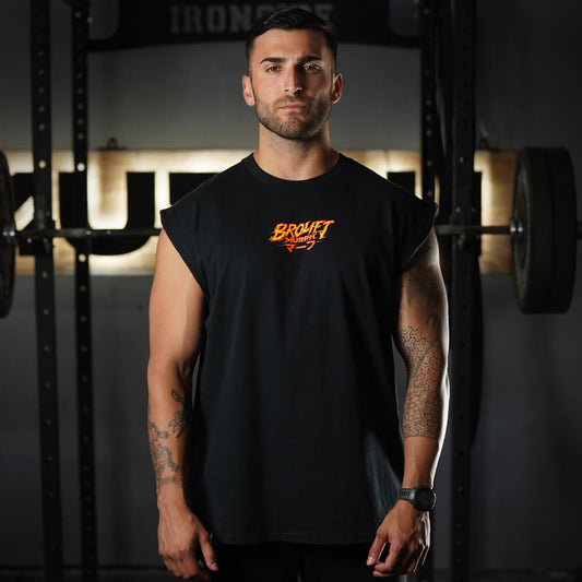 Polera Oversize Sleeveless Brolift - Negro