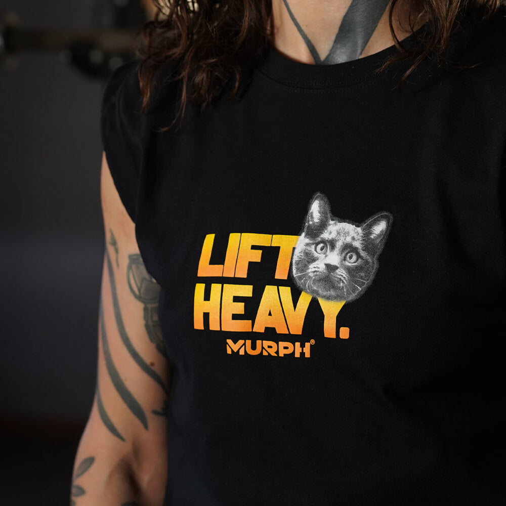 Polera Oversize Sleeveless Lift and Cats - Negro