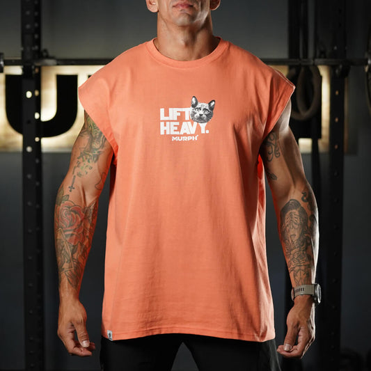 Polera Oversize Sleeveless Lift and Cats - Salmón