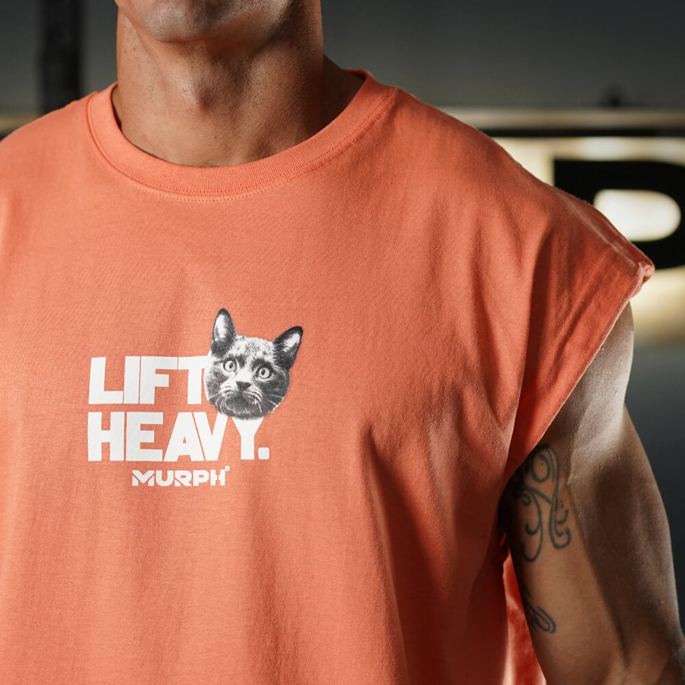 Polera Oversize Sleeveless Lift and Cats - Salmón