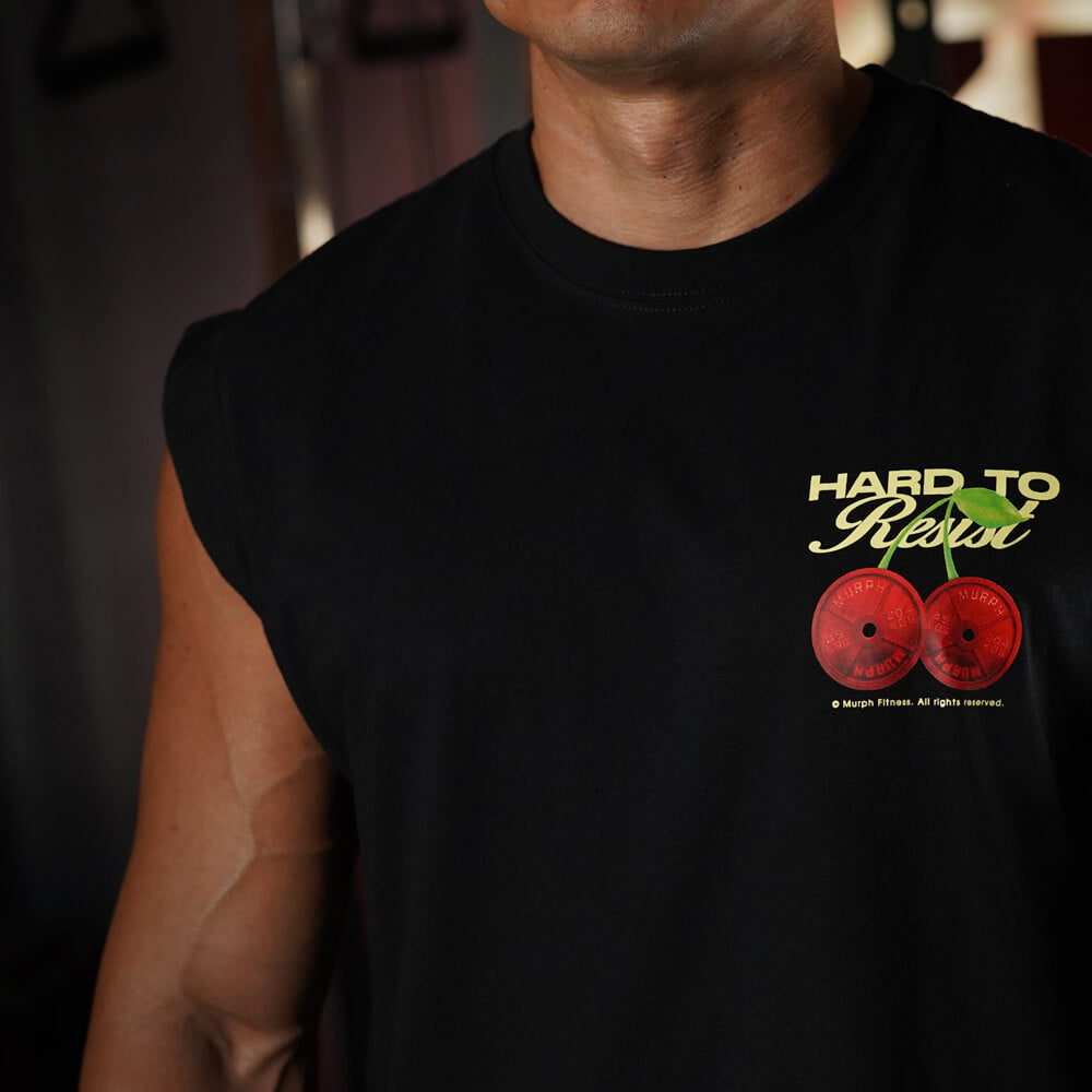 Polera Oversize Sleeveless HARD TO RESIST - Negro