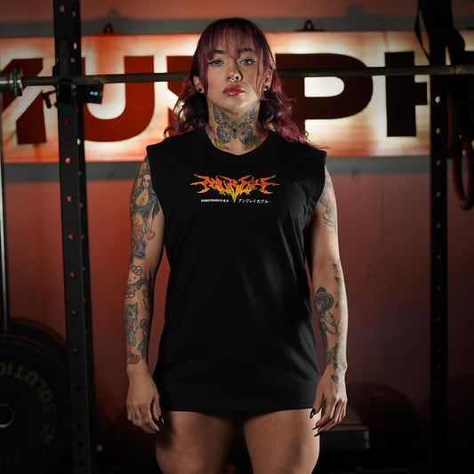 Polera Oversize Sleeveless ChariHard 2.0 - Negro