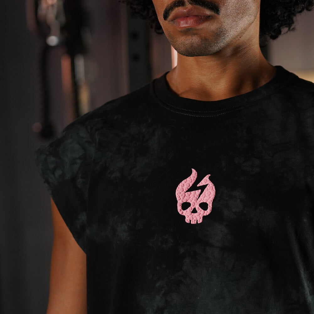 Polera Oversize Sleeveless Lifting Dept - Black Storm