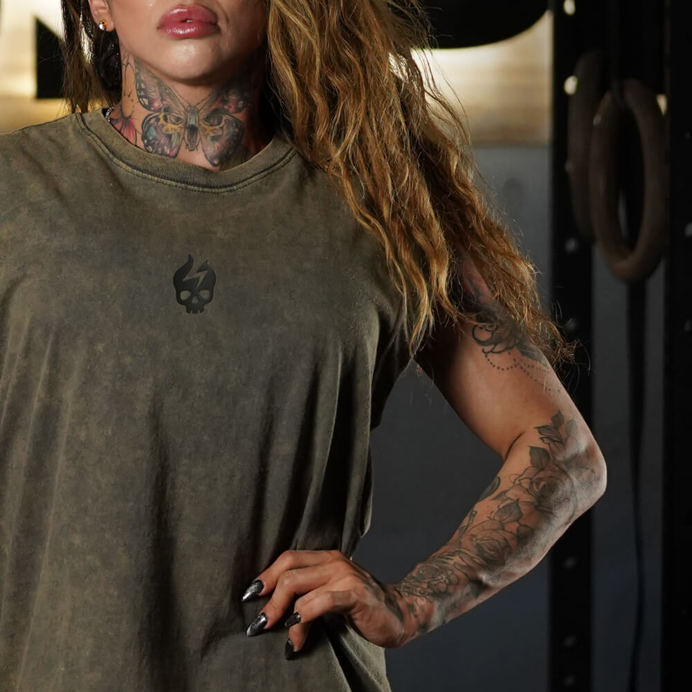 Polera Oversize Sleeveless Premium - Acid Gold