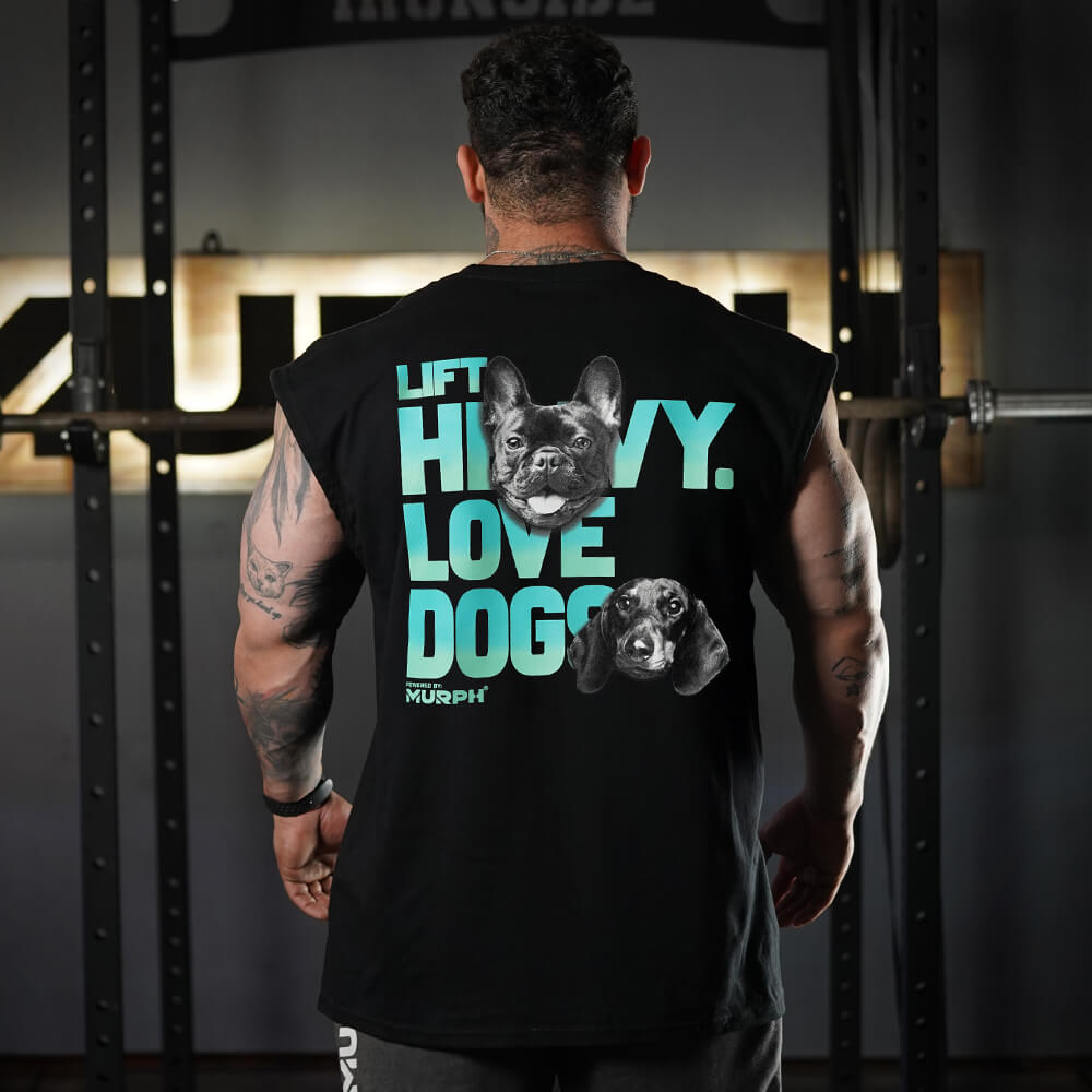 Polera Oversize Sleeveless Lift and Dogs - Negro