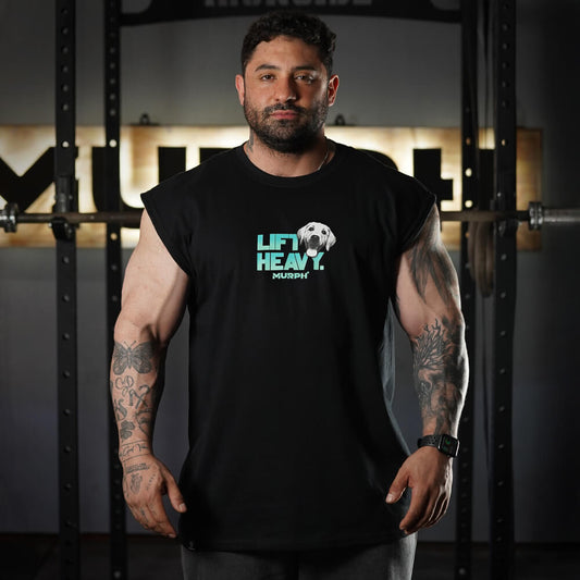 Polera Oversize Sleeveless Lift and Dogs - Negro