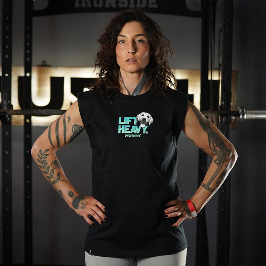 Polera Oversize Sleeveless Lift and Dogs - Negro