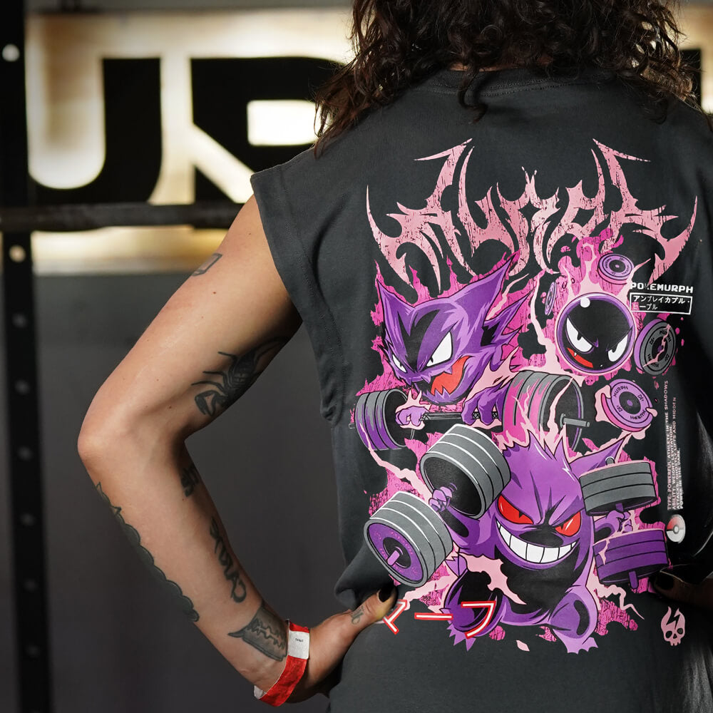 Polera Oversize Sleeveless Gymgar - Gris Charcoal