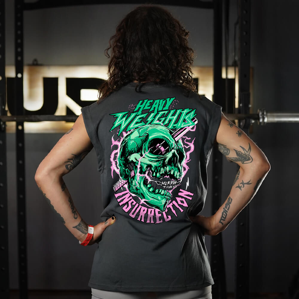 Polera Oversize Sleeveless Insurrection - Gris Charcoal