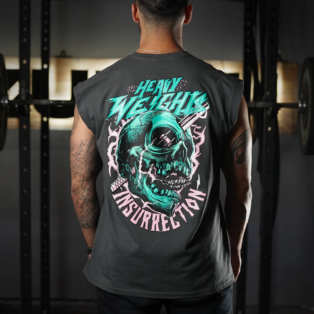 Polera Oversize Sleeveless Insurrection - Gris Charcoal