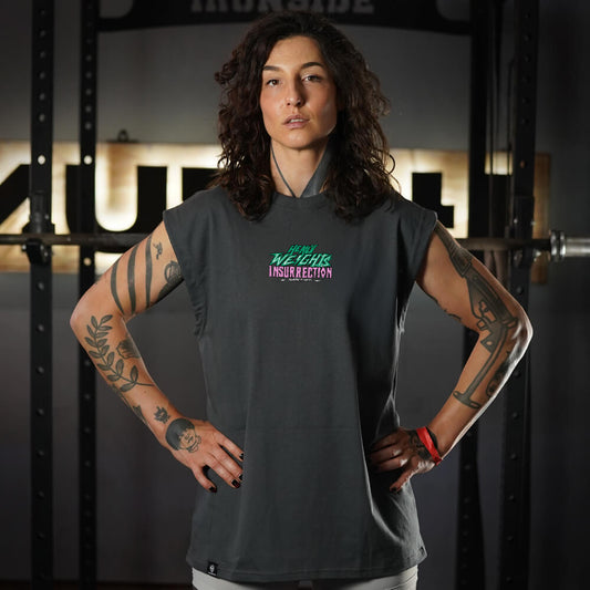 Polera Oversize Sleeveless Insurrection - Gris Charcoal