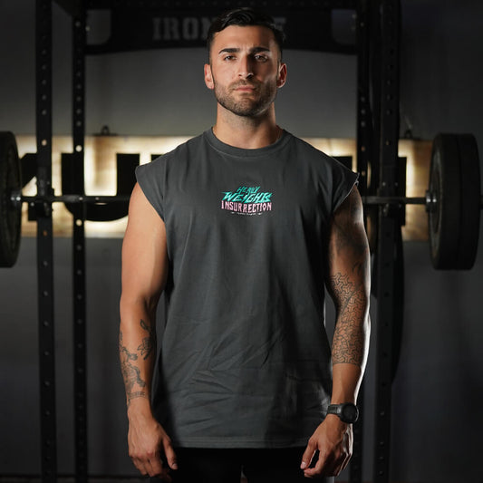 Polera Oversize Sleeveless Insurrection - Gris Charcoal
