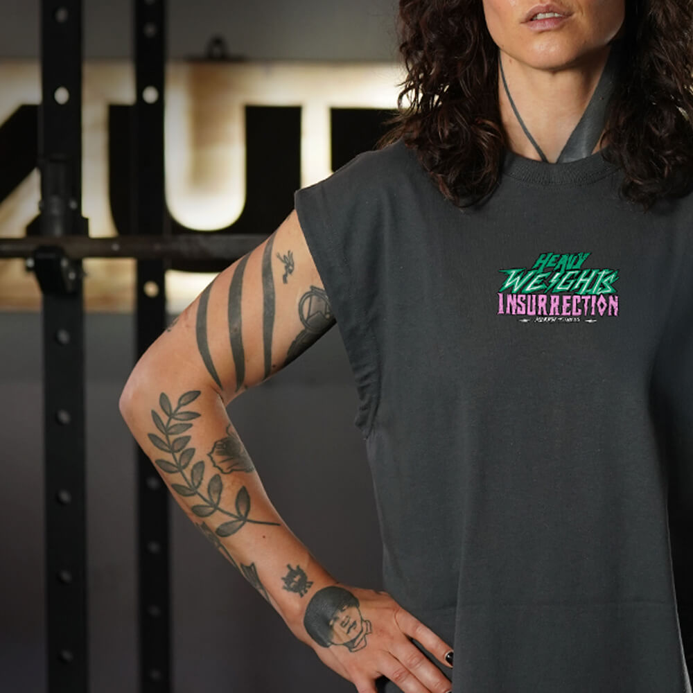 Polera Oversize Sleeveless Insurrection - Gris Charcoal
