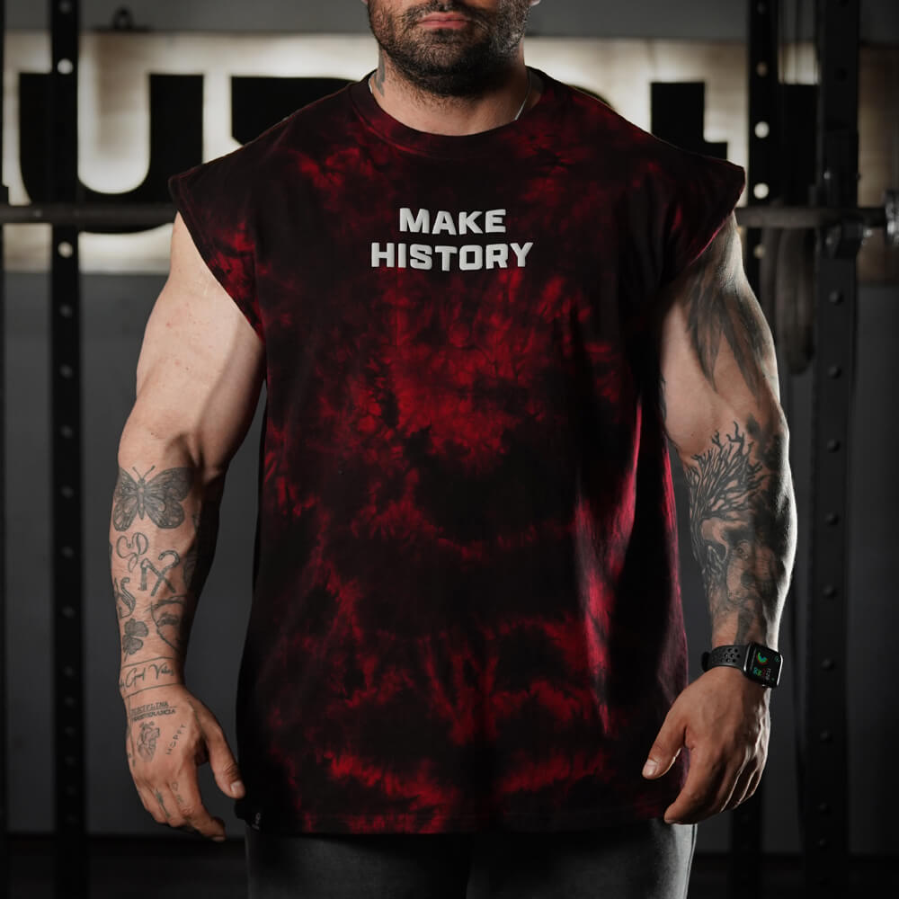 Polera Oversize Sleeveless Make History - Red Storm