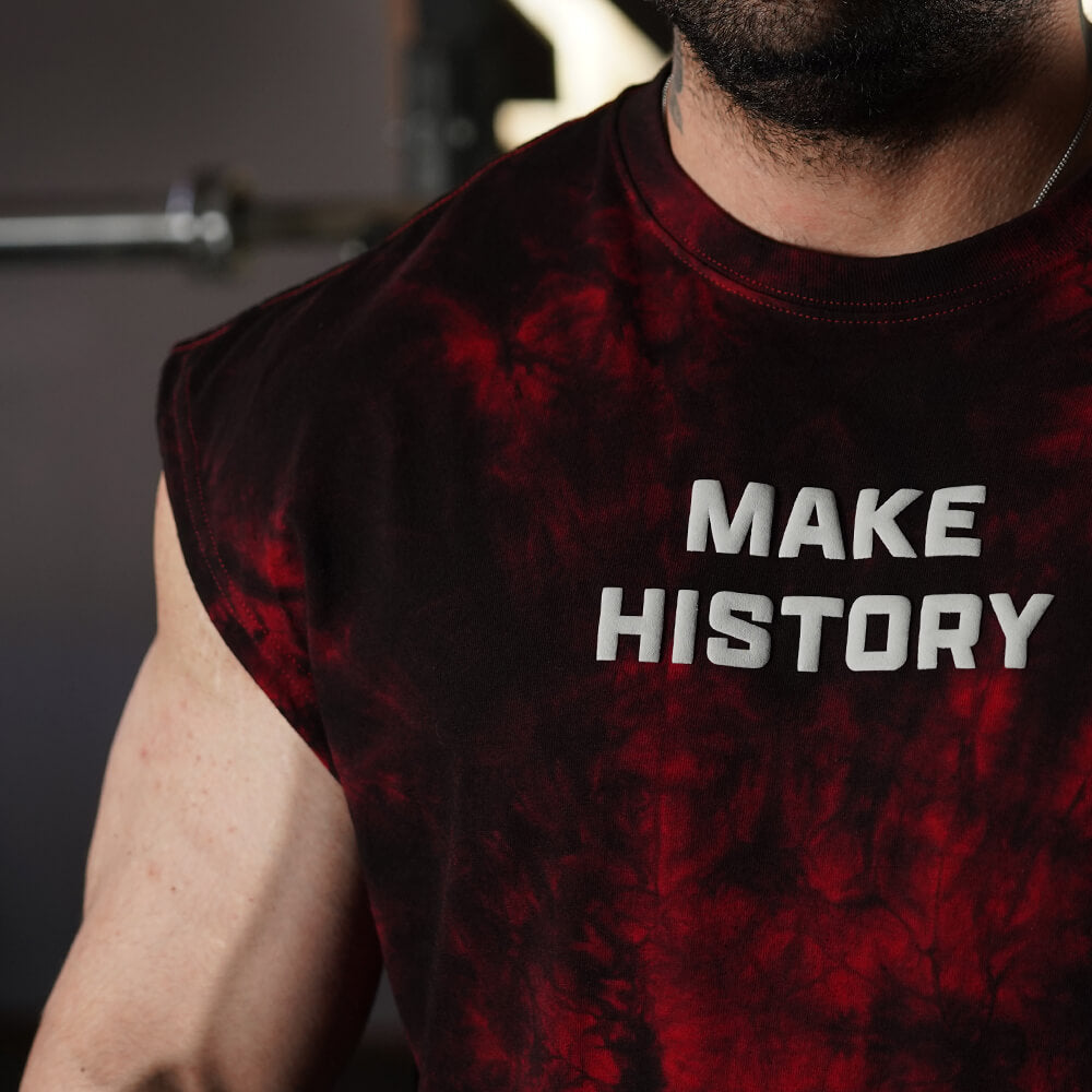 Polera Oversize Sleeveless Make History - Red Storm