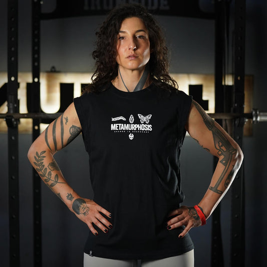 Polera Oversize Sleeveless Metamurphosis - Negro