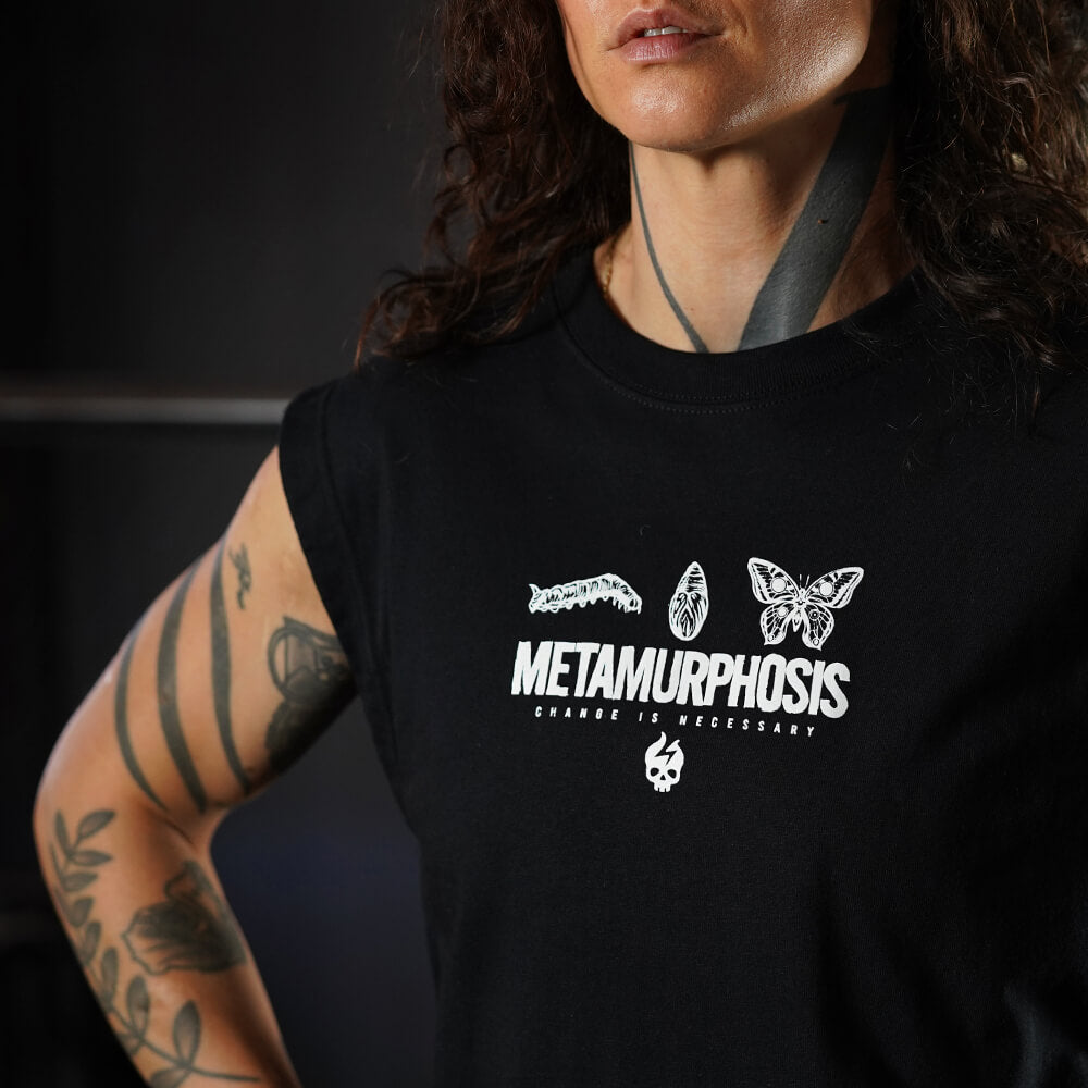 Polera Oversize Sleeveless Metamurphosis - Negro