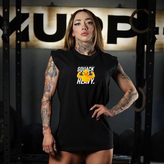 Polera Oversize Sleeveless SQUACK HEAVY - Negro