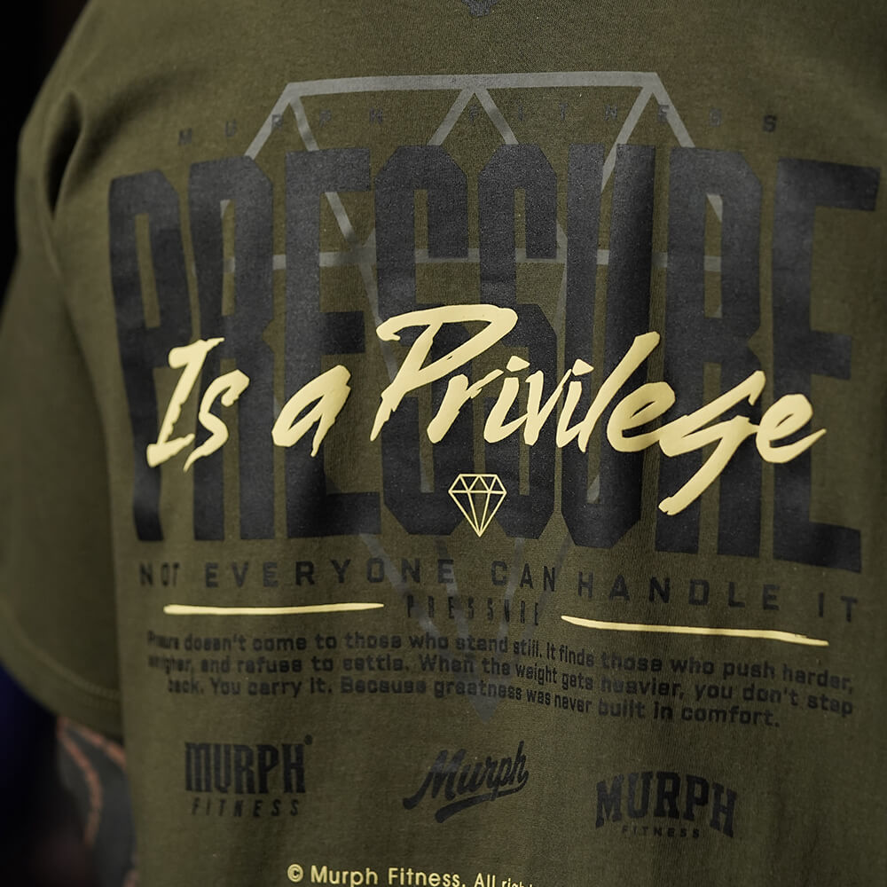 Polera Oversize PRESSURE IS A PRIVILEGE - Tactical Green