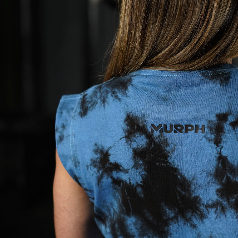 Polera Oversize Sleeveless Skull logo - Blue Storm