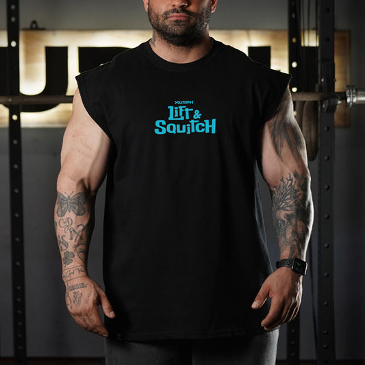 Polera Oversize Sleeveless Lift & Squitch - Negro