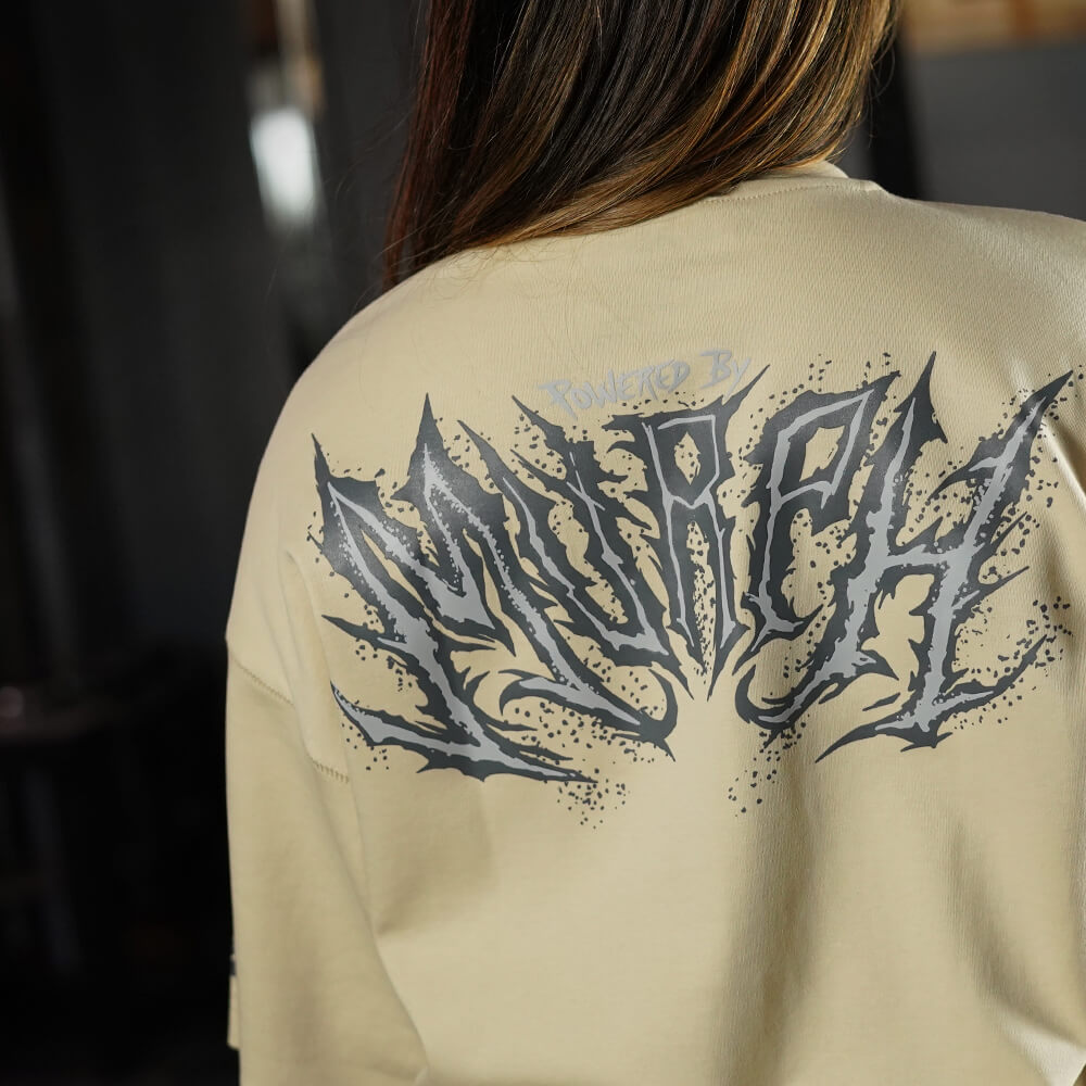 Polera Oversize ICON Sinister Logo - Sweet Cream