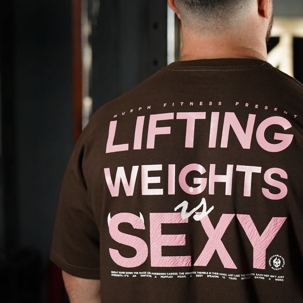 Polera Oversize Lifting Weights Is SEXY - Chocolate
