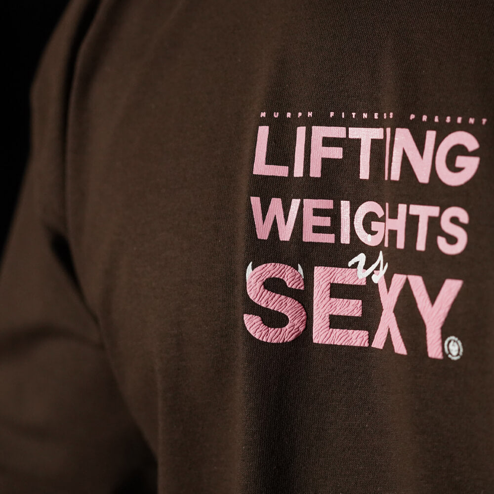 Polera Oversize Lifting Weights Is SEXY - Chocolate