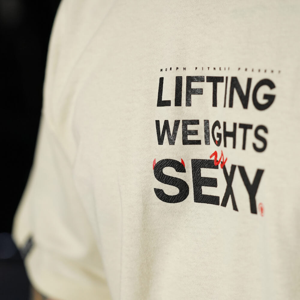 Polera Oversize Lifting Weights Is SEXY - Sweet Cream