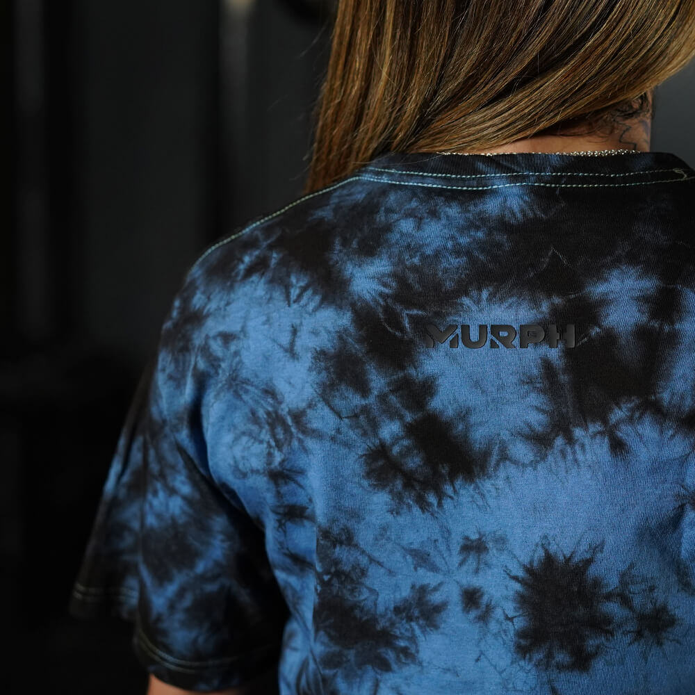 Polera Oversize Skull logo - Blue Storm