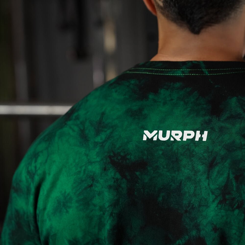 Polera Oversize Skull logo - Green Storm