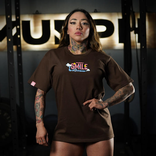 Polera Oversize Smile - Chocolate