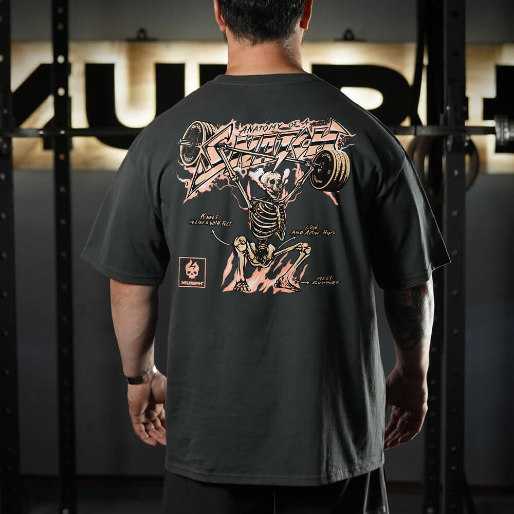 Polera Oversize Anatomy of the Snatch - Gris Charcoal