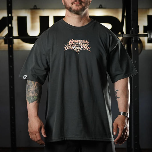 Polera Oversize Anatomy of the Snatch - Gris Charcoal