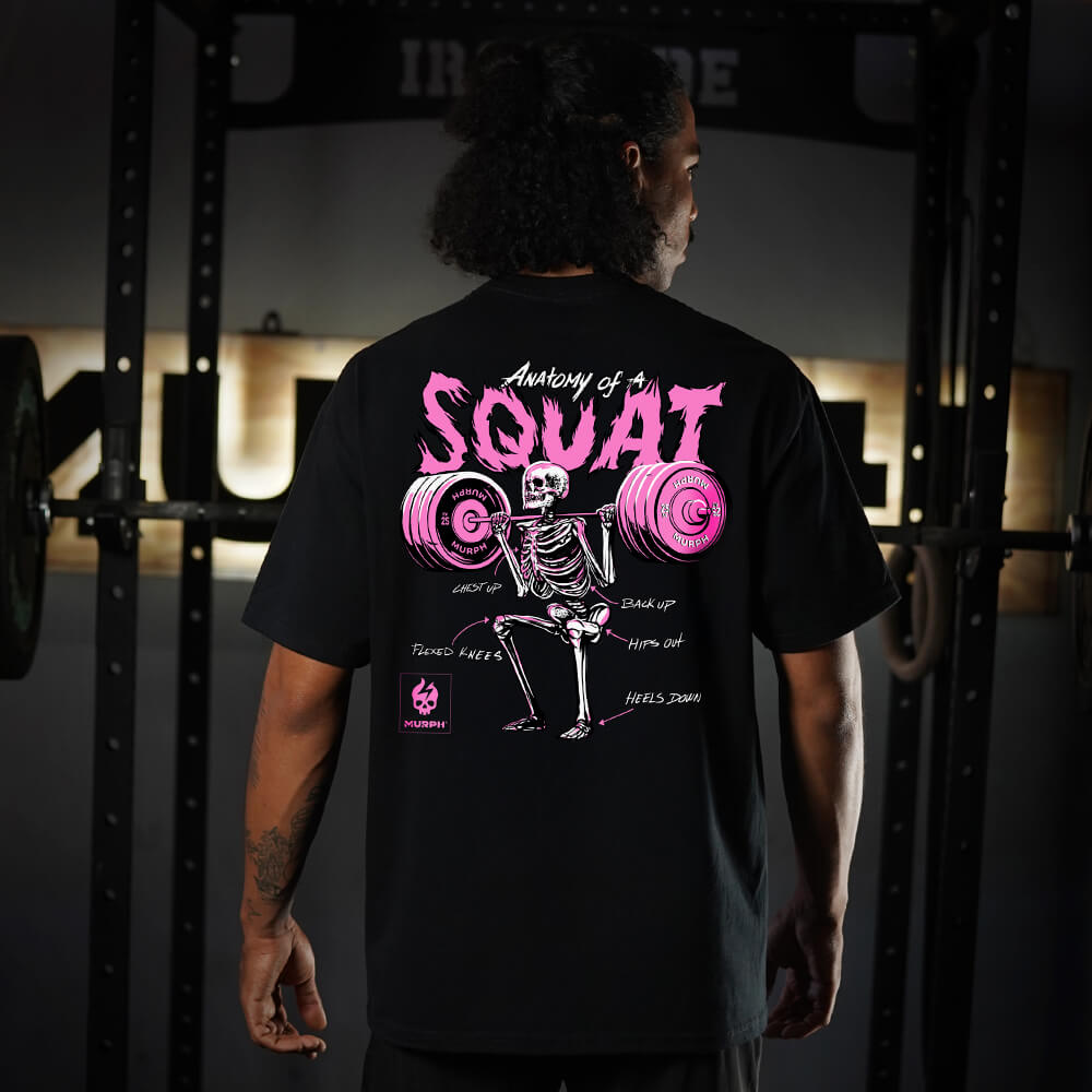 Oversize PRO Anatomy of the Squat - Negro