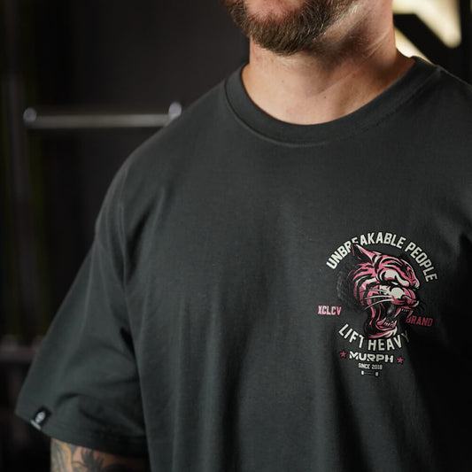 Polera Oversize Be a Tiger - Gris Charcoal