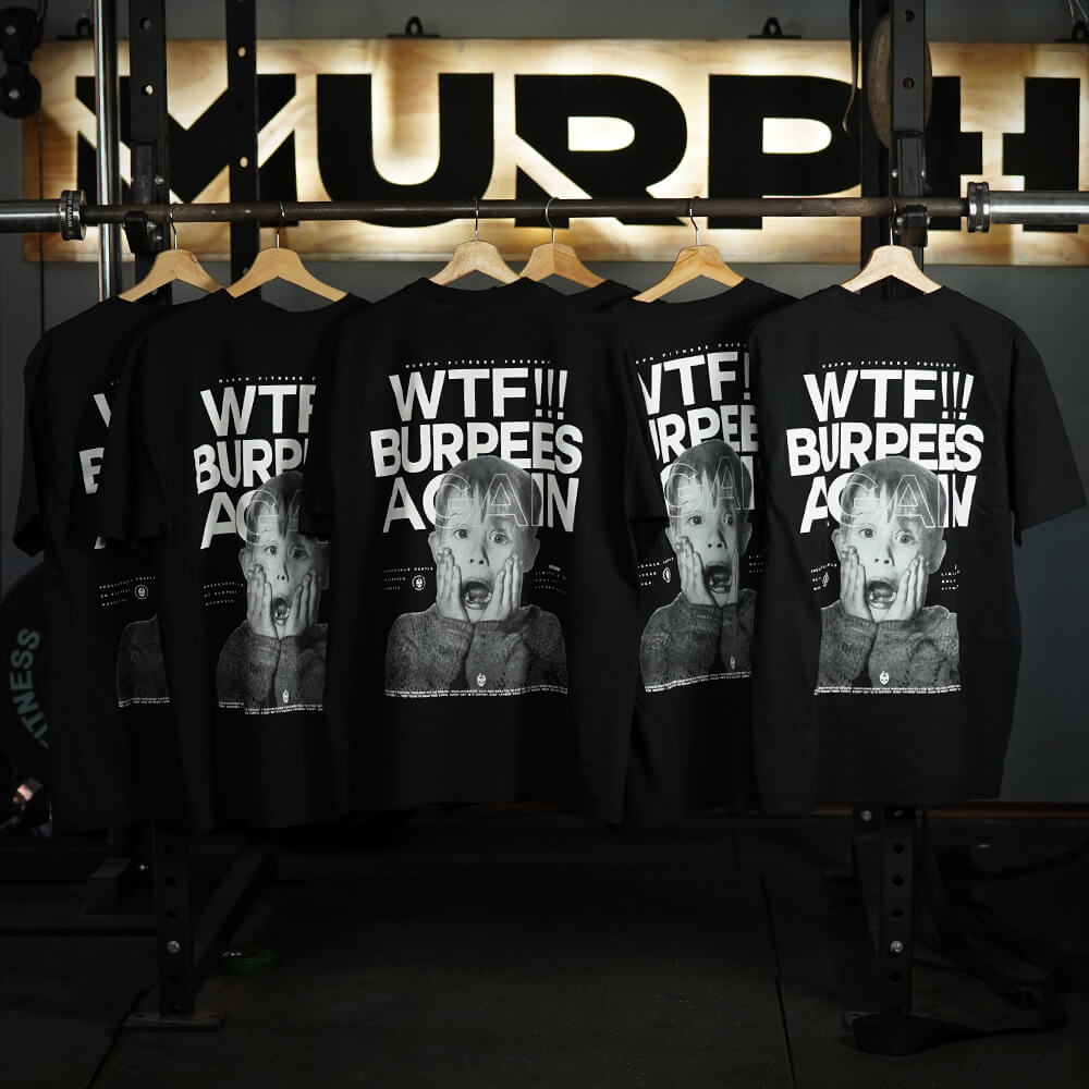 Polera Oversize WTF Burpees Again - Negro