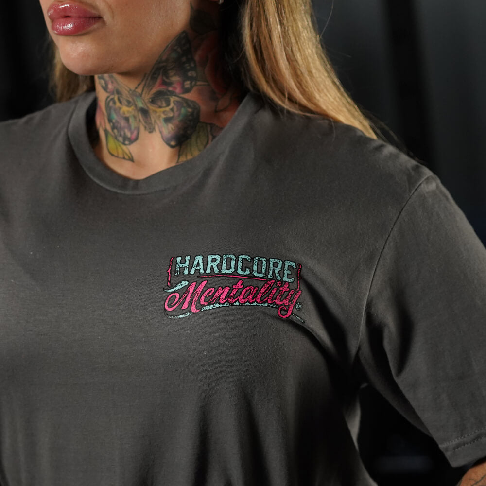 Polera Largo Unisex Hardcore Mentality - Gris Charcoal